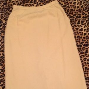 Buttercream Vintage Wool Wiggle Skirt